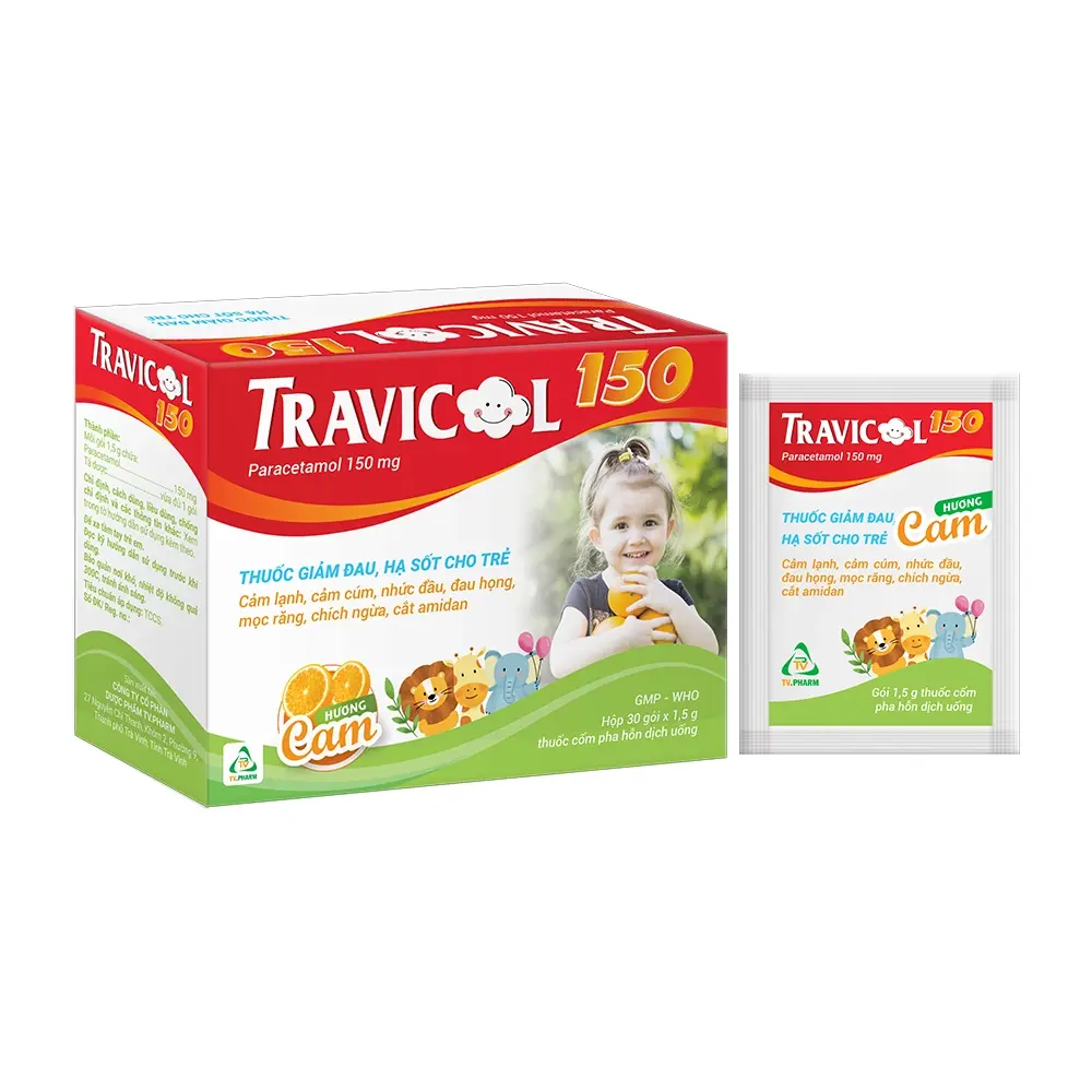 Travicol 150 TV.Pharm 30 gói x 1.5g