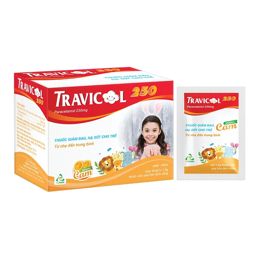 Travicol 250 TV.Pharm 30 gói x 1.5g