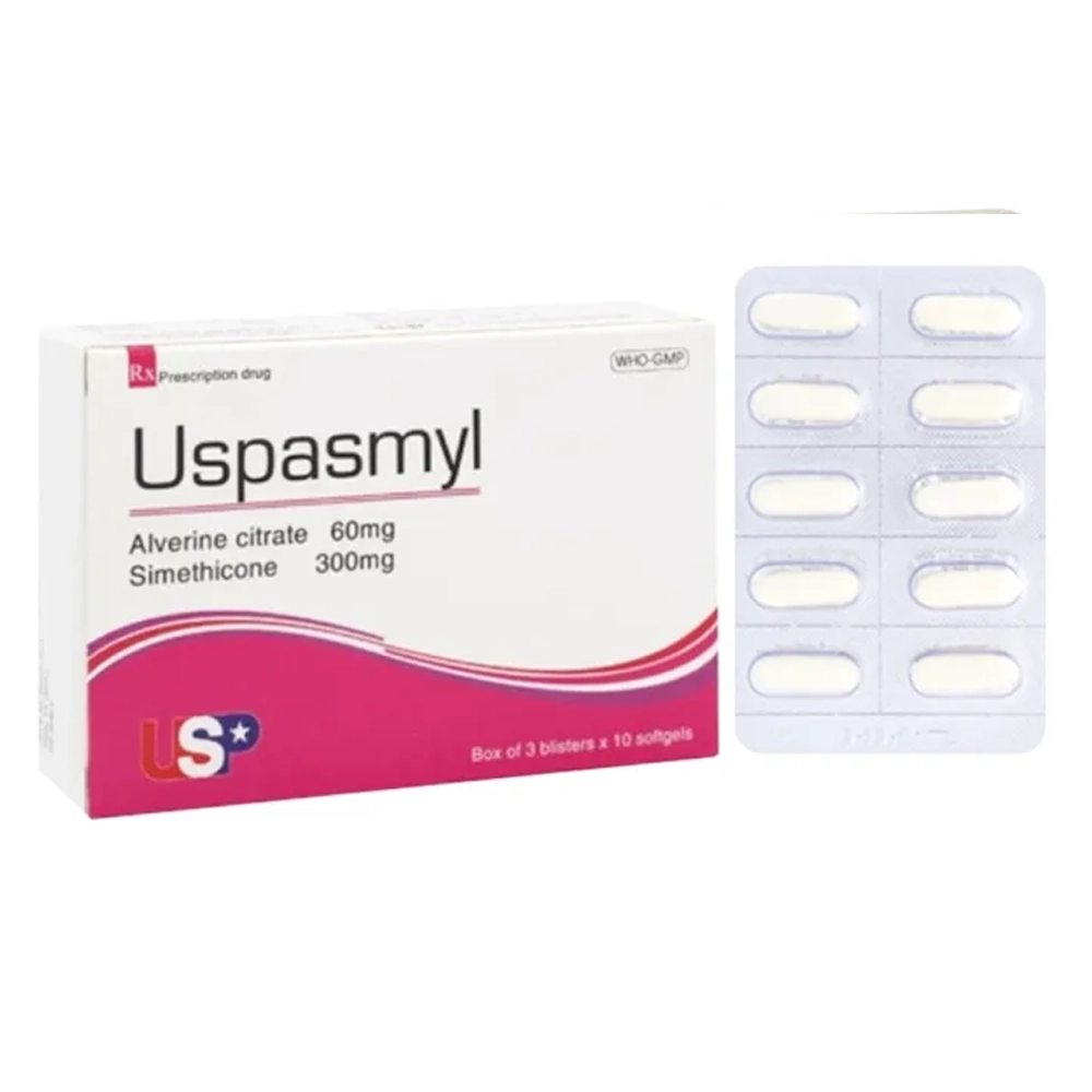 Uspasmyl US Pharma 3 vỉ x 10 viên