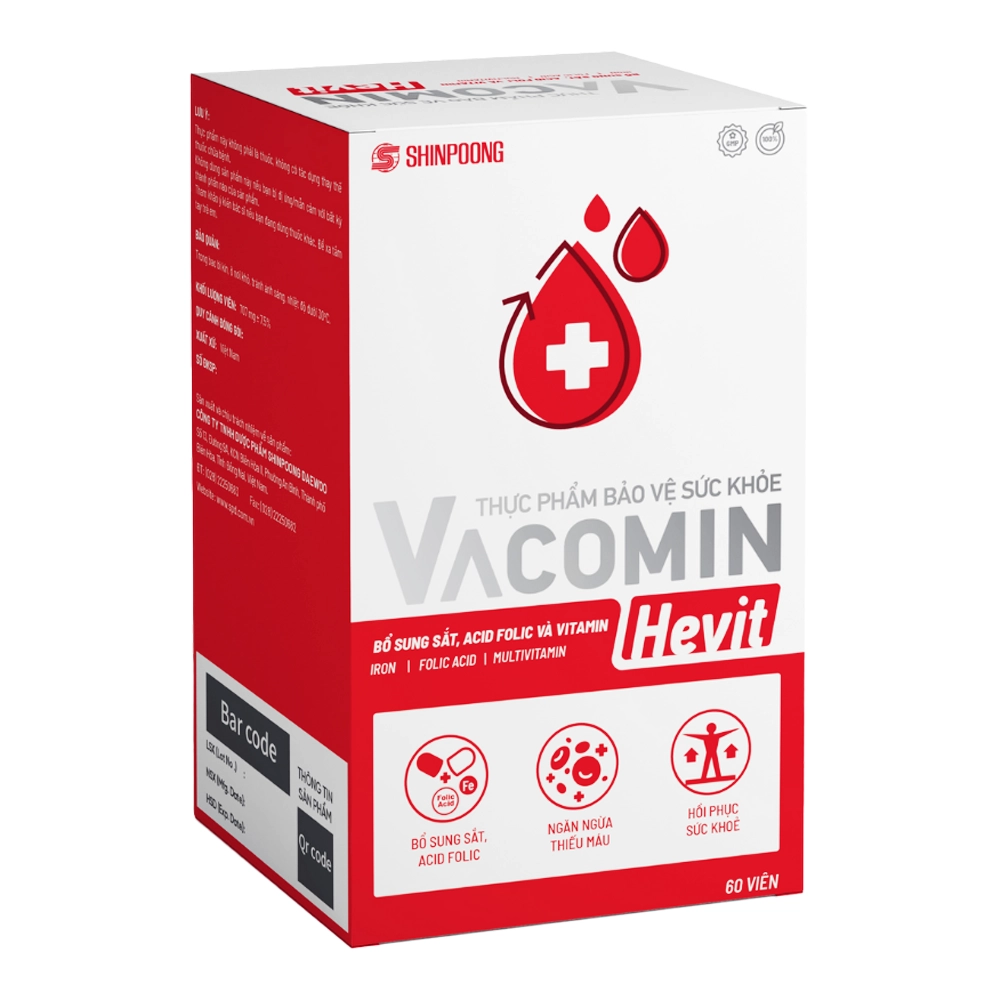 Vacomin Hevit 60 viên