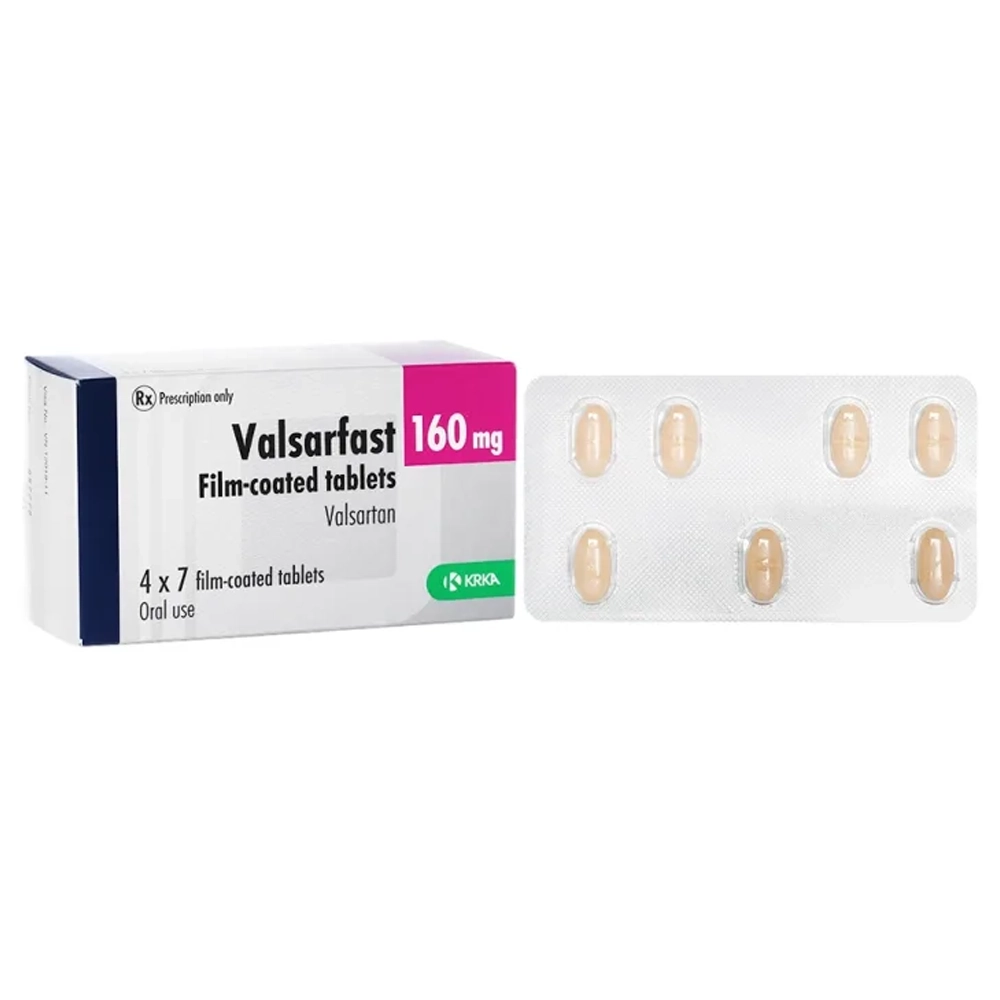 Valsarfast 160mg KRKA 4 vỉ x 7 viên