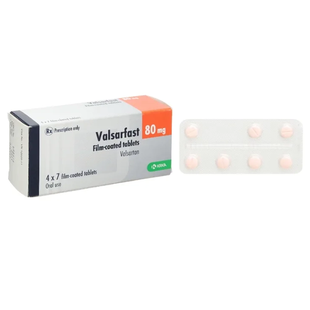 Valsarfast 80mg KRKA 4 vỉ x 7 viên