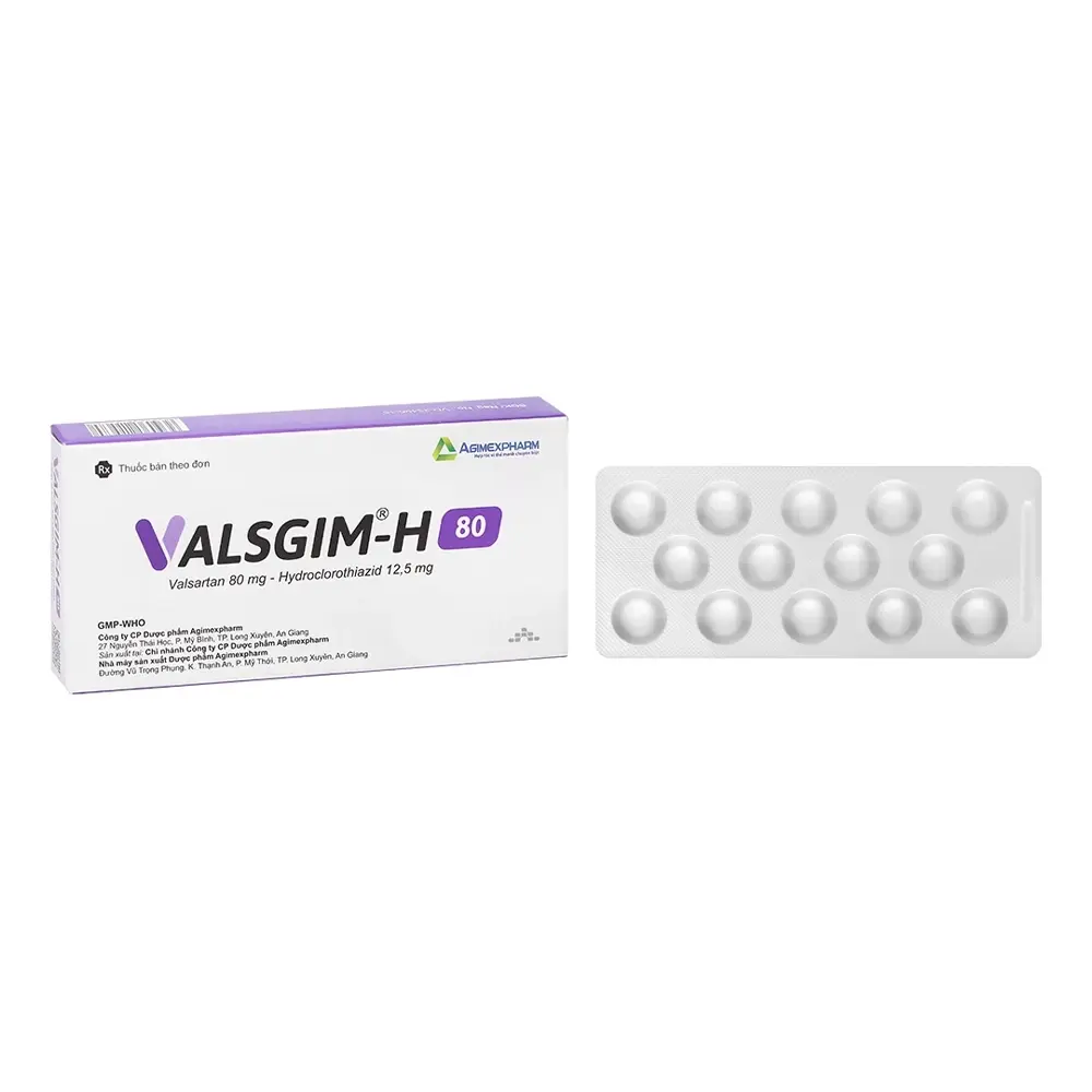 Valsgim-H 80/12.5 Agimexpharm 2 vỉ x 14 viên
