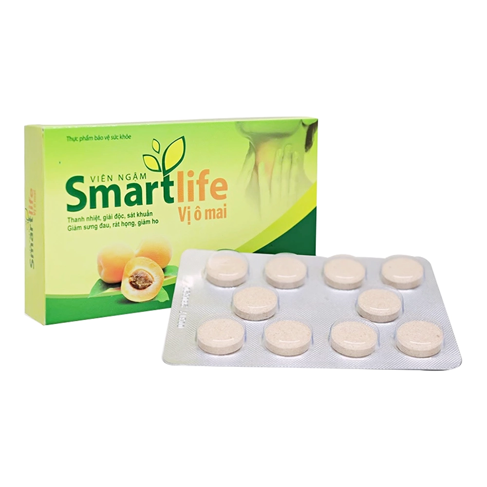 Viên ngậm Smartlife Vị Ô Mai 2 vỉ x 10 viên