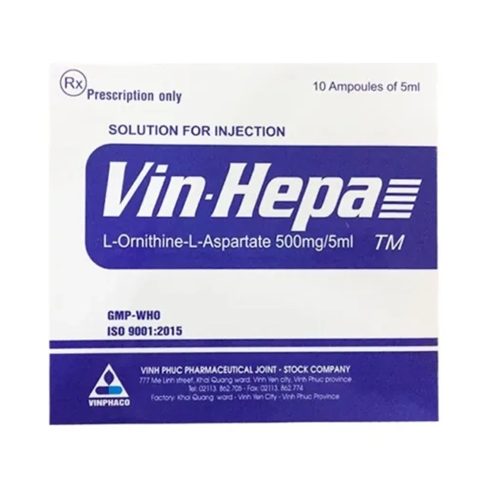 Vin-Hepa 500mg/5ml Vinphaco hộp 10 ống x 5ml