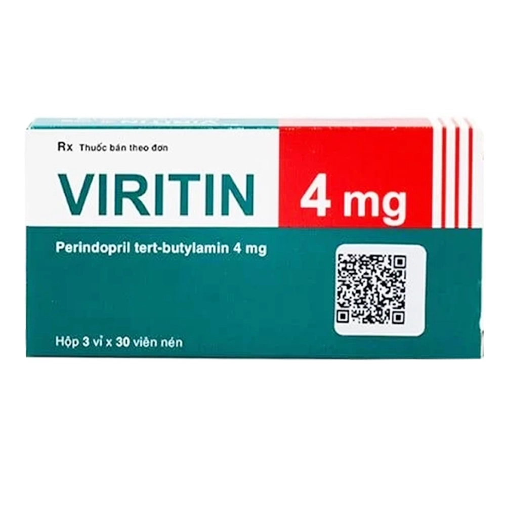 Viritin 4mg (Perindopril 4mg) Hasan 1 vỉ x 30 viên