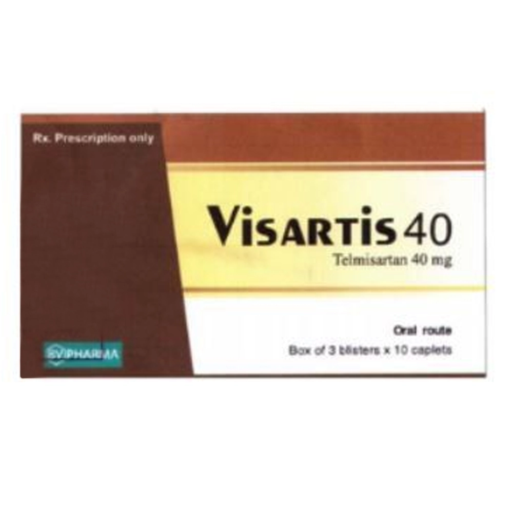 Visartis 40 (Telmisartan 40mg) BRV Healthcare 3 vỉ x 10 viên