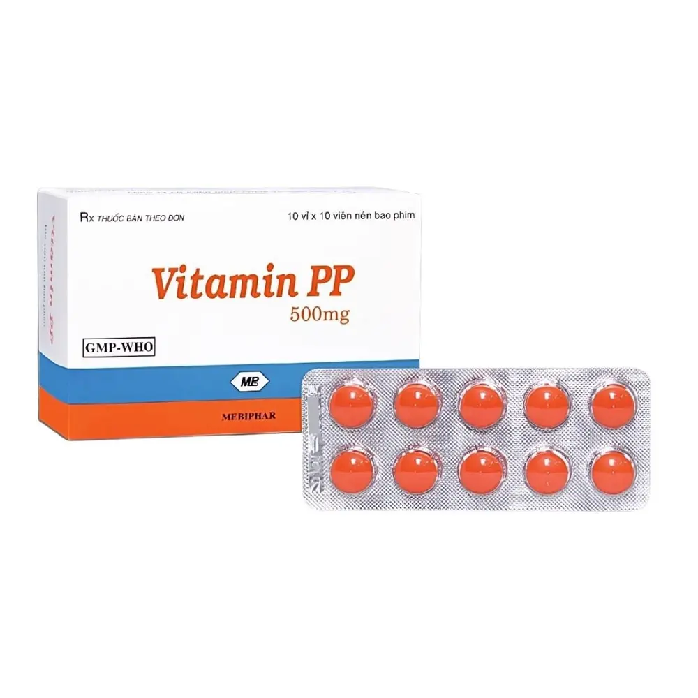 Vitamin PP 500 mg Mebiphar 10 vỉ x 10 viên
