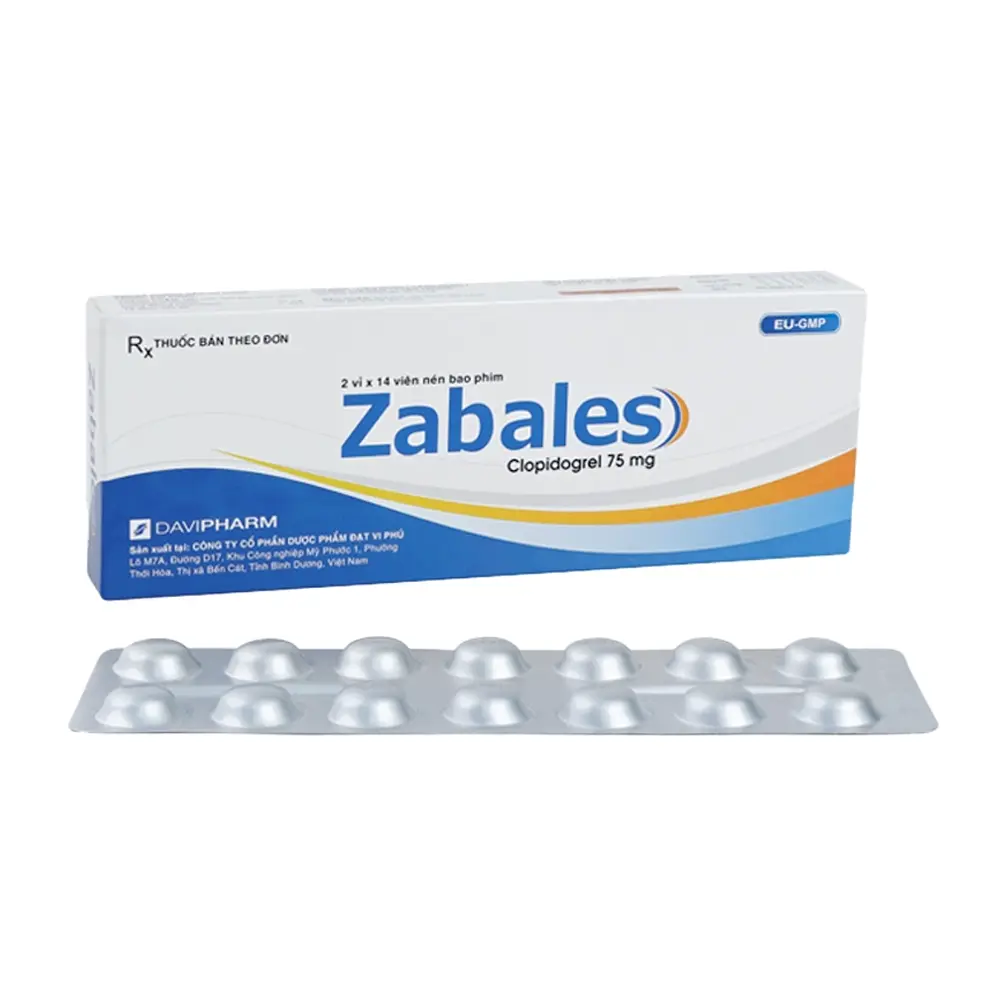 Zabales 75mg Davipharm 2 vỉ x 14 viên