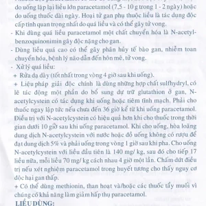 Thuốc Acemol 325mg Nadyphar hạ sốt và giảm đau (40 viên)