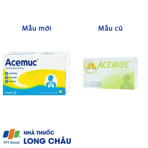 Thuốc Acemuc 200mg Sanofi long đàm, tiêu nhầy, giảm ho (3 vỉ x 10 viên)
