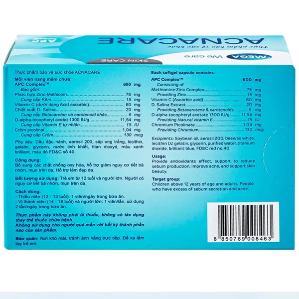 Thực phẩm bảo vệ sức khỏe Acnacare
