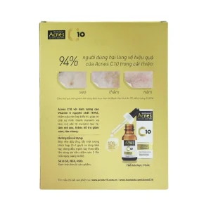 Dung dịch Acnes C10 Rohto mờ sẹo, thâm, hỗ trợ giảm nám, tàn nhang (15ml)