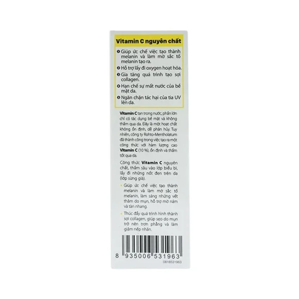 Dung dịch Acnes C10 Rohto mờ sẹo, thâm, hỗ trợ giảm nám, tàn nhang (15ml)