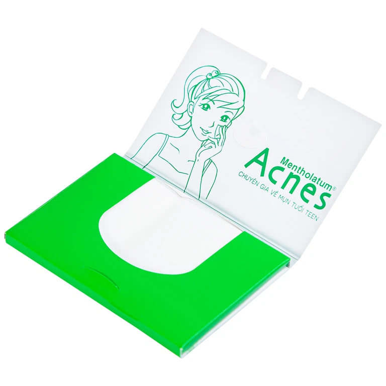 Giấy thấm dầu Acnes Oil Remover Paper giúp kiểm soát nhờn, ngăn ngừa mụn (100 tờ)