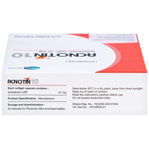 Thuốc Acnotin 10mg MEGA We care điều trị mụn trứng cá nặng (3 vỉ x 10 viên)