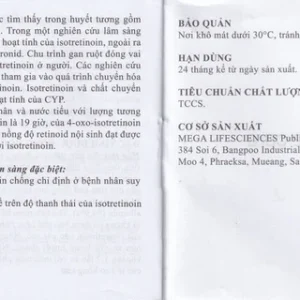 Thuốc Acnotin 10mg MEGA We care điều trị mụn trứng cá nặng (3 vỉ x 10 viên)