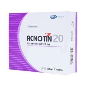 Thuốc Acnotin 20mg MEGA We care điều trị mụn trứng cá nặng (3 vỉ x 10 viên)