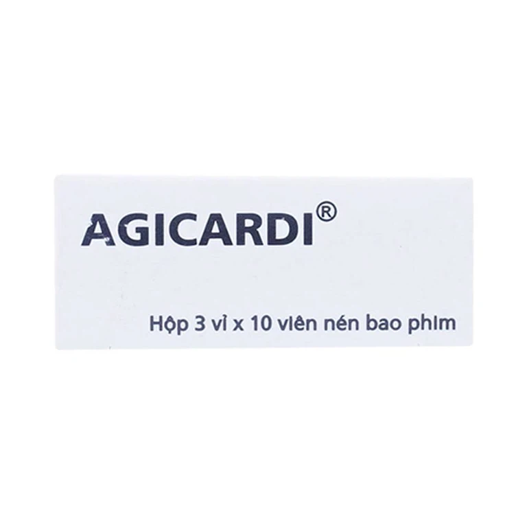 Thuốc Agicardi 5mg Agimexpharm điều trị tăng huyết áp, đau thắt ngực (3 vỉ x 10 viên)