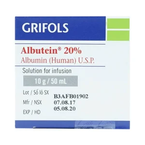 Dịch truyền Albutein 20% Grifols điều trị sốc giảm thể tích (50ml)