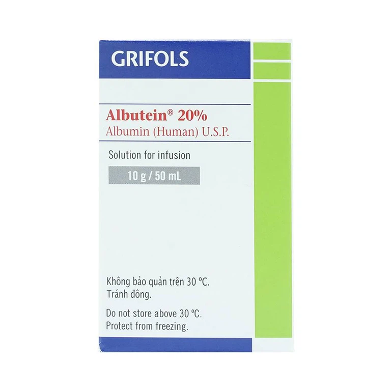 Dịch truyền Albutein 20% Grifols điều trị sốc giảm thể tích (50ml)
