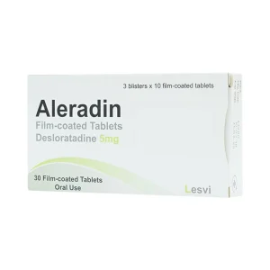 Thuốc Aleradin 5mg giảm các triệu chứng viêm mũi dị ứng theo mùa, mày đay (3 vỉ x 10 viên)