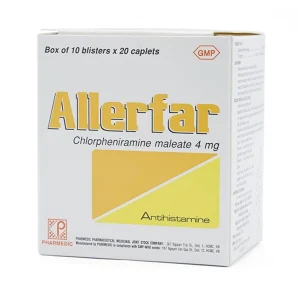 Thuốc Allerfar Pharmedic điều trị viêm mũi dị ứng, các triệu chứng dị ứng (10 vỉ x 20 viên)