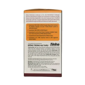 Viên uống đông trùng hạ thảo Aloha Medicinals USA giúp khoẻ phổi, bổ thận (90 viên)