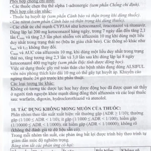 Thuốc Alsiful S.R 10mg Standard điều trị phì đại lành tính tuyến tiền liệt (3 vỉ x 10 viên)