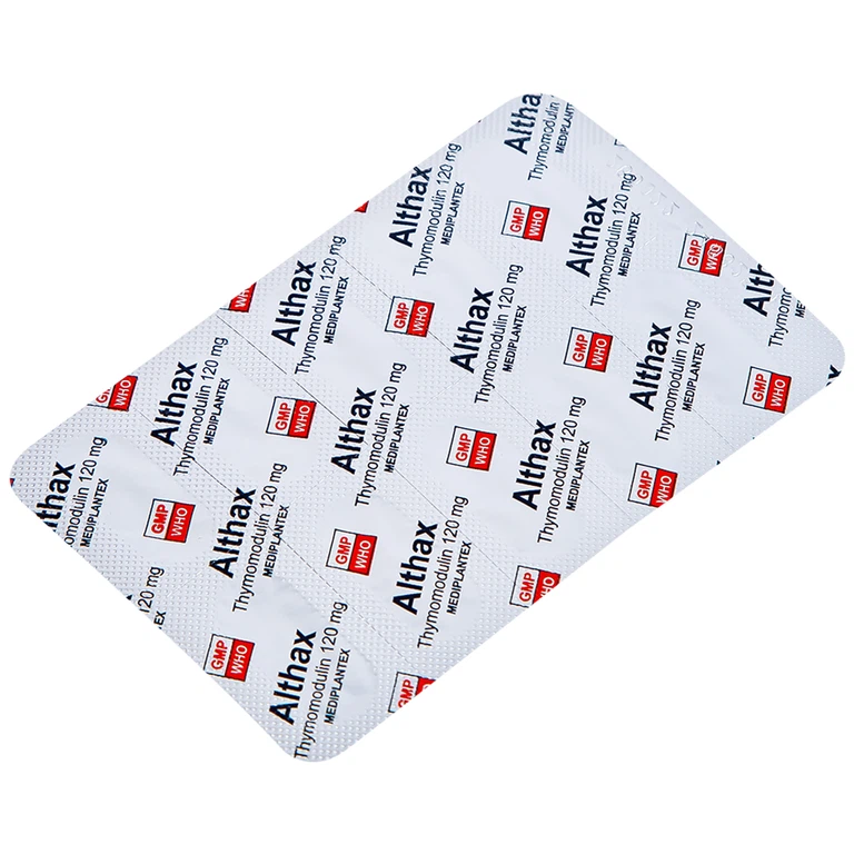 Thuốc Althax 120mg Mediplantex hỗ trợ điều trị viêm mũi dị ứng, nhiễm khuẩn hô hấp (3 vỉ x 10 viên)
