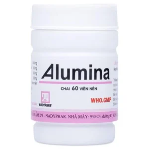 Viên uống Alumina Nadyphar hỗ trợ điều trị viêm loét dạ dày, tá tràng (60 viên)