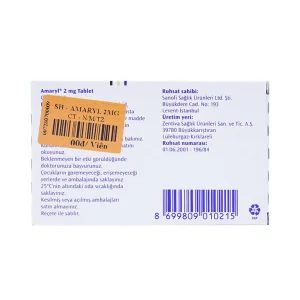 Thuốc Amaryl 2mg Sanofi điều trị bệnh đái tháo đường (3 vỉ x 10 viên)