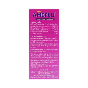 Siro Ameflu Multi-Symtom Relief OPV hương dâu điều trị các triệu chứng cảm cúm (60ml)