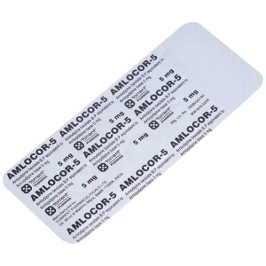 Thuốc Amlocor-5 Torrent điều trị tăng huyết áp, đau thắt ngực (3 vỉ x 10 viên)