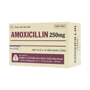 Thuốc Amoxicillin 250mg Mekophar điều trị nhiễm khuẩn (10 vỉ x 10 viên)