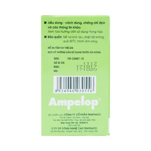 Thuốc Ampelop 625mg Traphaco điều trị viêm loét dạ dày, hành tá tràng (9 vỉ x 10 viên)