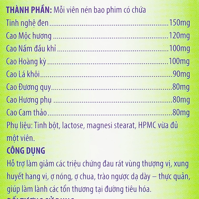 Viên uống An Dạ Kingphar hỗ trợ giảm chứng đau rát vùng thượng vị, xung huyết hang vị (40 viên)