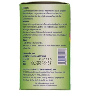 Viên uống An Dạ Kingphar hỗ trợ giảm chứng đau rát vùng thượng vị, xung huyết hang vị (40 viên)