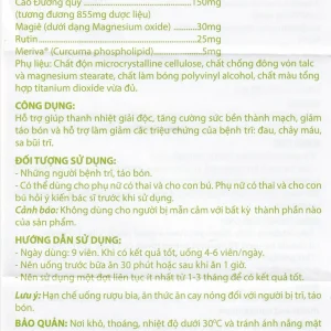 Viên uống An Trĩ Vương Vinh Gia thanh nhiệt, giải độc, tăng sức bền thành mạch (3 vỉ x 10 viên)