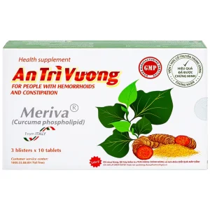Viên uống An Trĩ Vương Vinh Gia thanh nhiệt, giải độc, tăng sức bền thành mạch (3 vỉ x 10 viên)