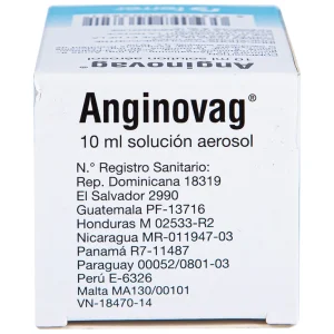 Dung dịch xịt họng Anginovag Ferrer hỗ trợ điều trị các bệnh lý ở miệng, họng (10ml)