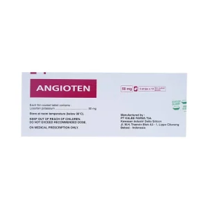 Thuốc Angioten 50mg Kalbe điều trị tăng huyết áp (3 vỉ x 10 viên)
