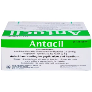 Thuốc Antacil 250mg Thai Nakorn Patana điều trị bệnh loét dạ dày, tá tràng (25 vỉ x 10 viên)