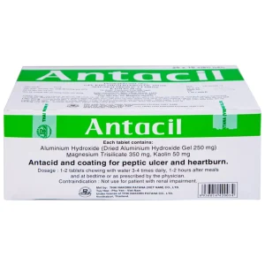 Thuốc Antacil 250mg Thai Nakorn Patana điều trị bệnh loét dạ dày, tá tràng (25 vỉ x 10 viên)