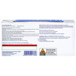 Bút tiêm Apidra Solostar 100IU/ml Sanofi điều trị đái tháo đường (5 bút x 3ml)