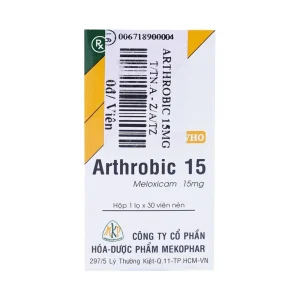 Thuốc Arthrobic 15 Mekophar điều trị viêm đau xương khớp, viêm khớp dạng thấp (30 viên)