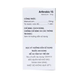 Thuốc Arthrobic 15 Mekophar điều trị viêm đau xương khớp, viêm khớp dạng thấp (30 viên)