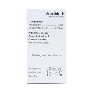 Thuốc Arthrobic 15 Mekophar điều trị viêm đau xương khớp, viêm khớp dạng thấp (30 viên)