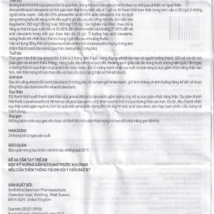 Thuốc Augmentin 1g GSK điều trị nhiễm khuẩn (2 vỉ x 7 viên)