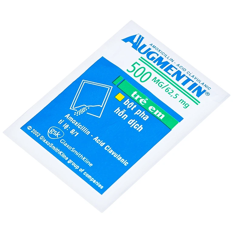 Bột Augmentin 500mg/62.5mg GSK điều trị nhiễm khuẩn (12 gói)